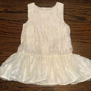 H&M Baby Girl Ivory Dress with Floral Detailing